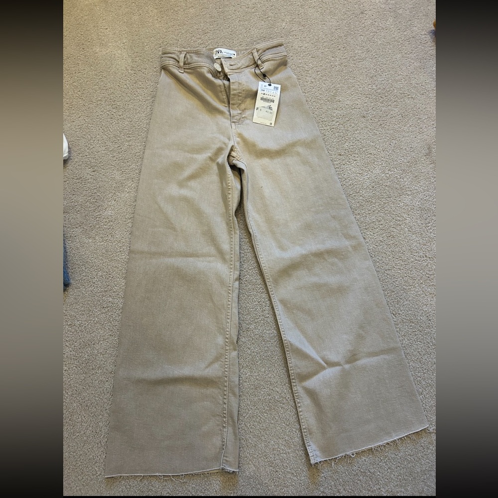 Zara high waisted wide leg jeans